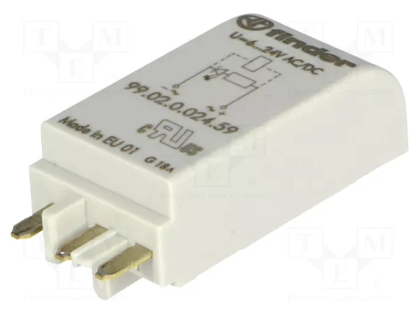 Relé fény visszajelző LED, moduláris, 2 morzés foglalathoz 24V DC